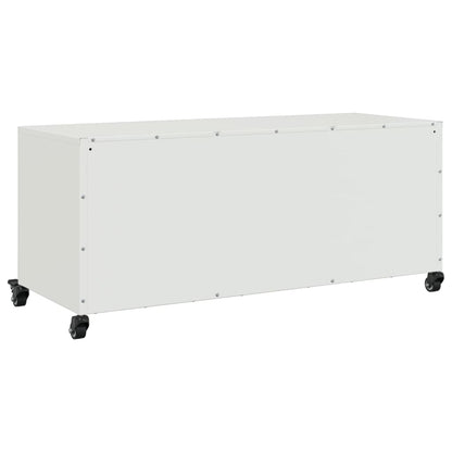 vidaXL TV Cabinet White 100.5x39x43.5 cm Steel