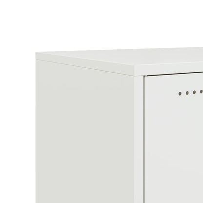 vidaXL TV Cabinet White 100.5x39x43.5 cm Steel