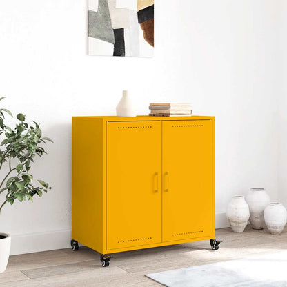 vidaXL Sideboard Mustard Yellow 68x39x72 cm Steel