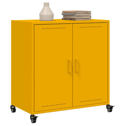 vidaXL Sideboard Mustard Yellow 68x39x72 cm Steel
