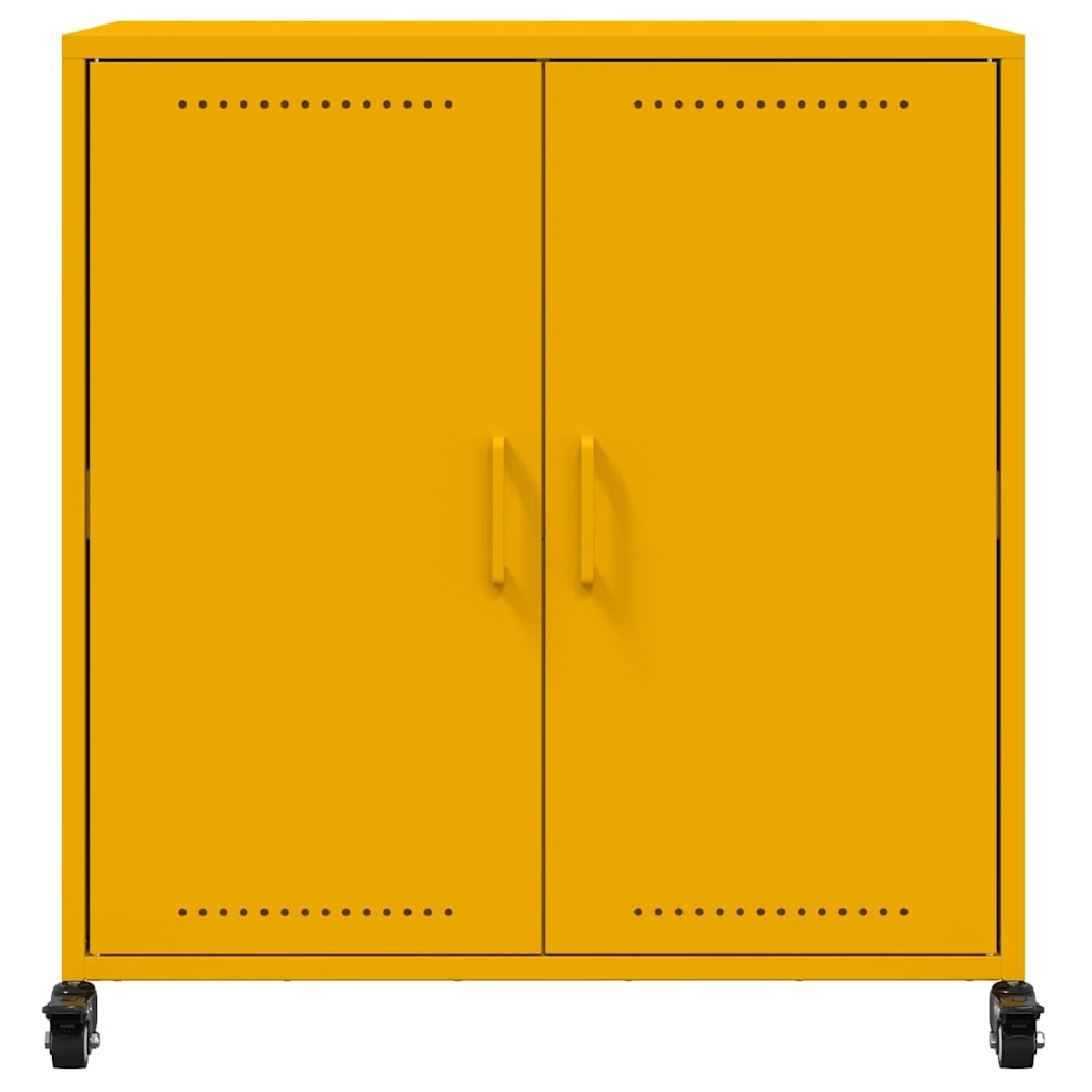 vidaXL Sideboard Mustard Yellow 68x39x72 cm Steel
