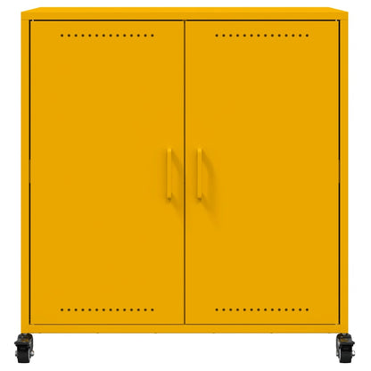 vidaXL Sideboard Mustard Yellow 68x39x72 cm Steel