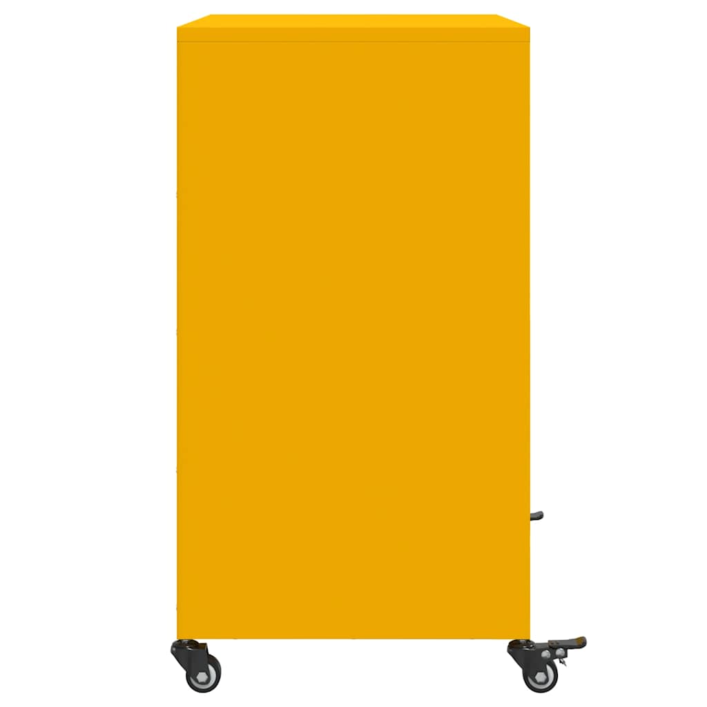 vidaXL Sideboard Mustard Yellow 68x39x72 cm Steel