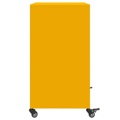 vidaXL Sideboard Mustard Yellow 68x39x72 cm Steel