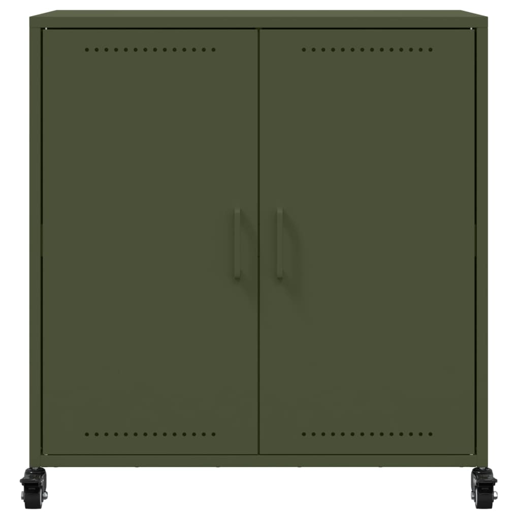vidaXL Sideboard Olive Green 68x39x72 cm Steel