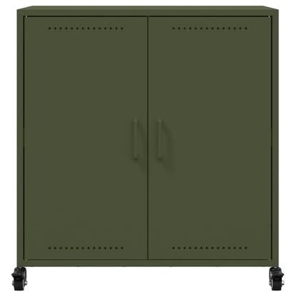 vidaXL Sideboard Olive Green 68x39x72 cm Steel