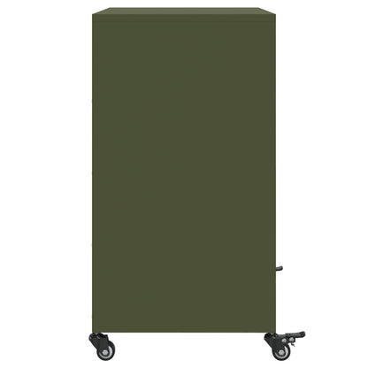 vidaXL Sideboard Olive Green 68x39x72 cm Steel