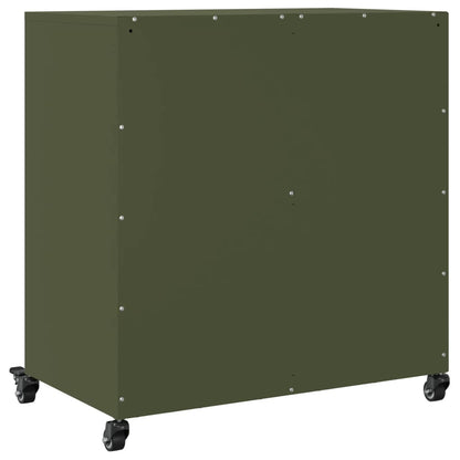 vidaXL Sideboard Olive Green 68x39x72 cm Steel