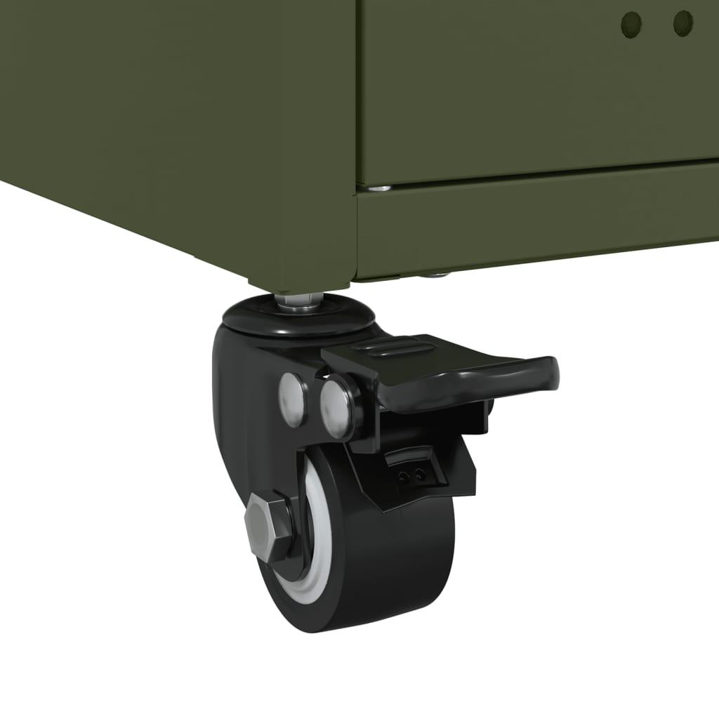 vidaXL Sideboard Olive Green 68x39x72 cm Steel