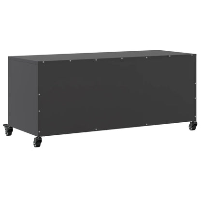 vidaXL TV Cabinet Black 100.5x39x43.5 cm Steel