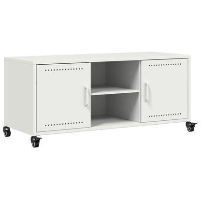 vidaXL TV Cabinet White 100.5x39x43.5 cm Steel