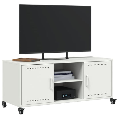 vidaXL TV Cabinet White 100,5x39x43,5 cm Steel
