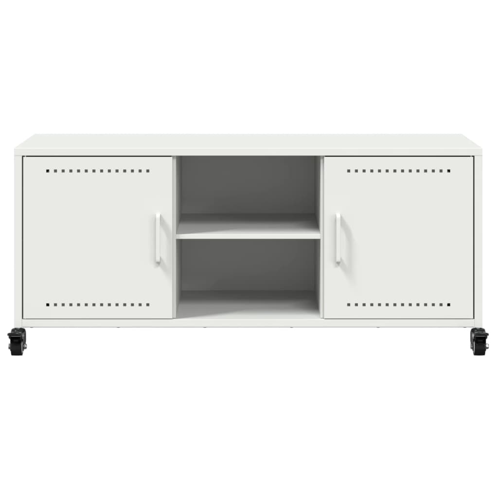 vidaXL TV Cabinet White 100.5x39x43.5 cm Steel