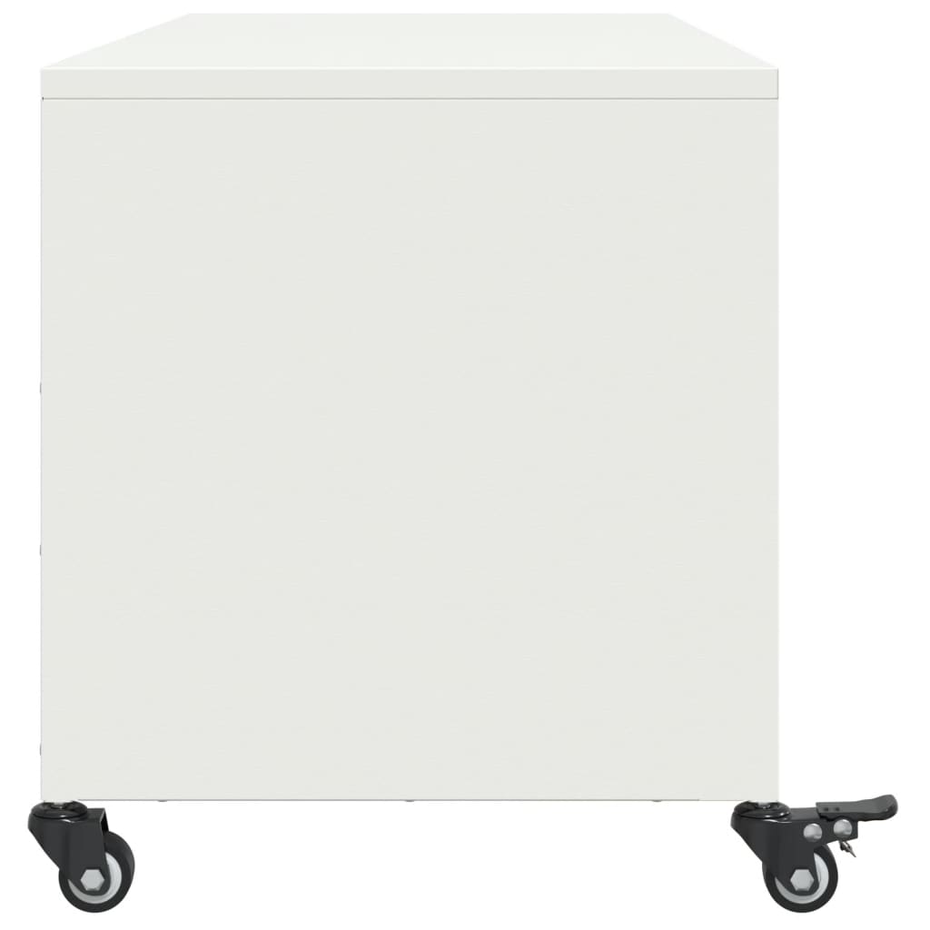 vidaXL TV Cabinet White 100.5x39x43.5 cm Steel