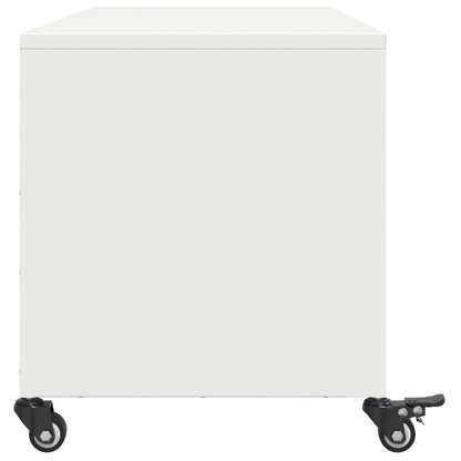 vidaXL TV Cabinet White 100.5x39x43.5 cm Steel