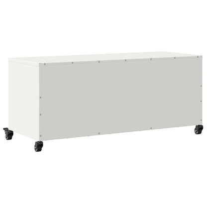 vidaXL TV Cabinet White 100,5x39x43,5 cm Steel