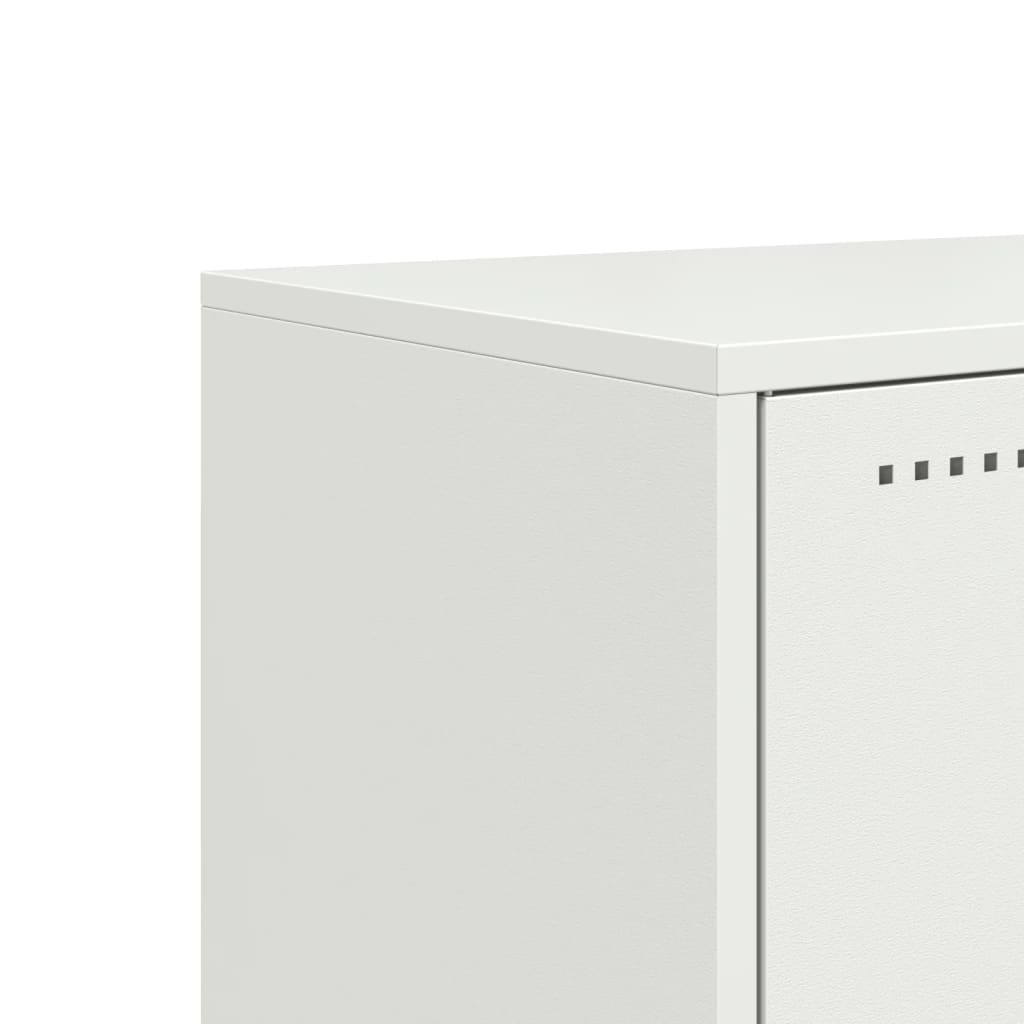 vidaXL TV Cabinet White 100.5x39x43.5 cm Steel
