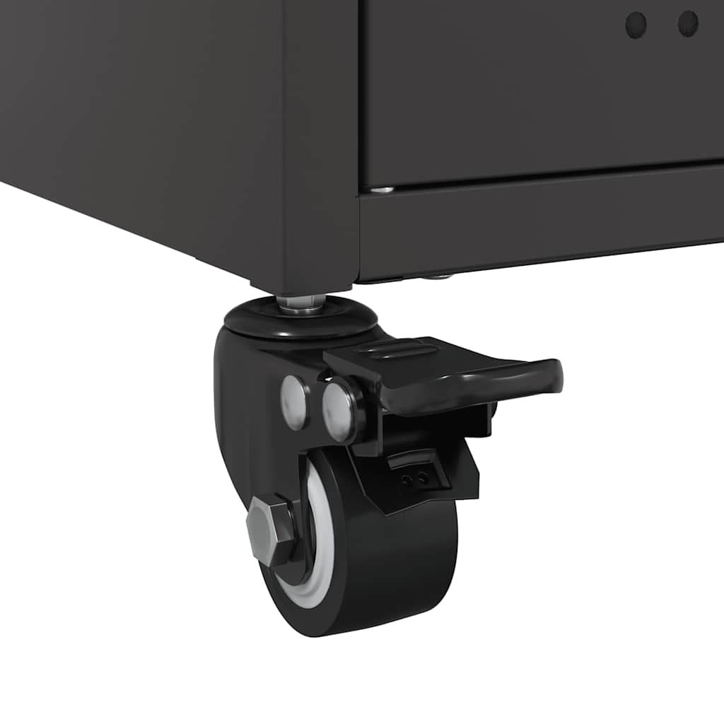 vidaXL TV Cabinet Black 68x39x43,5 cm Steel