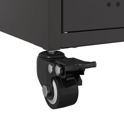 vidaXL TV Cabinet Black 68x39x43,5 cm Steel