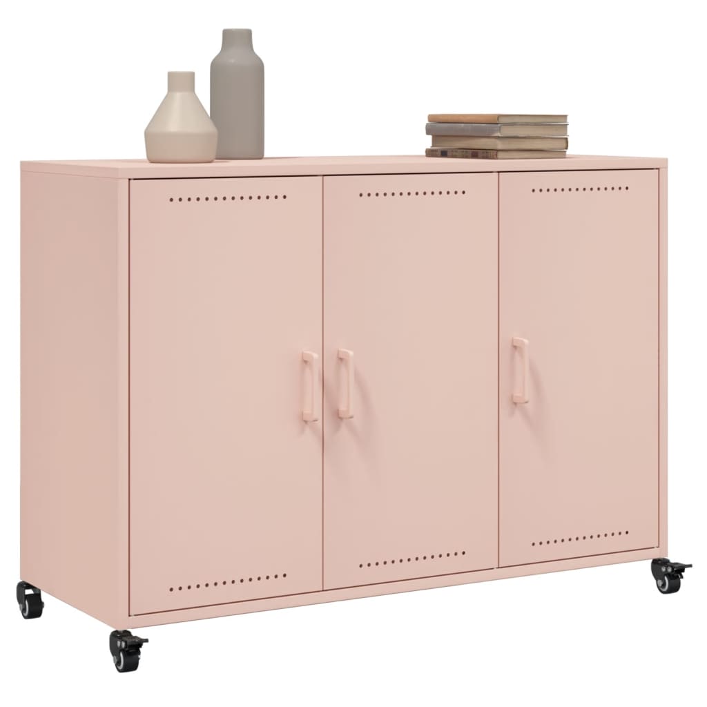 vidaXL Sideboard Pink 100,5x39x72 cm Steel
