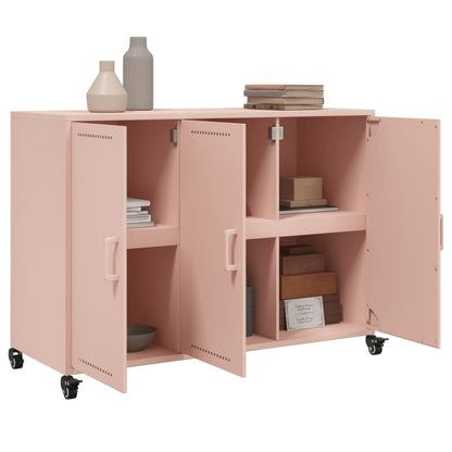vidaXL Sideboard Pink 100,5x39x72 cm Steel