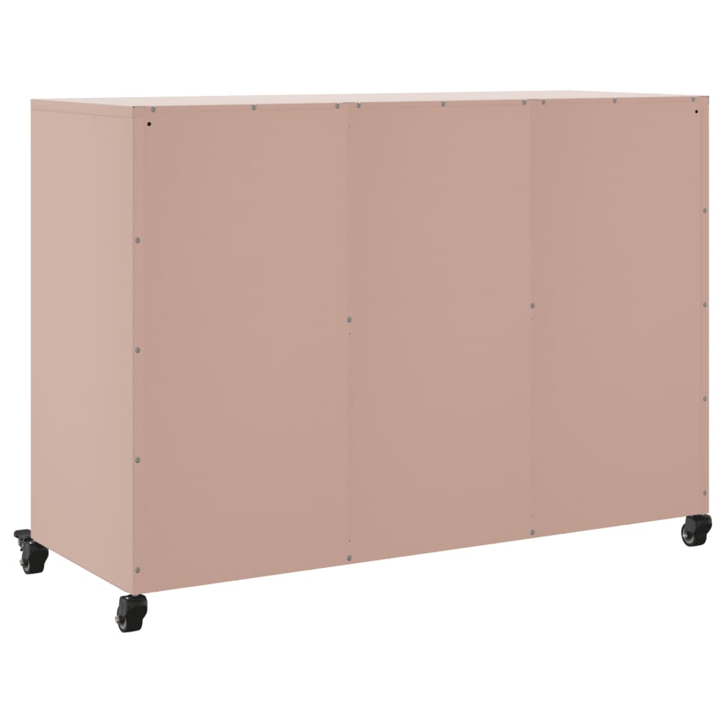 vidaXL Sideboard Pink 100,5x39x72 cm Steel