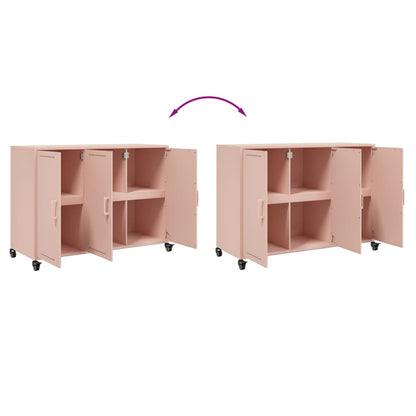 vidaXL Sideboard Pink 100,5x39x72 cm Steel