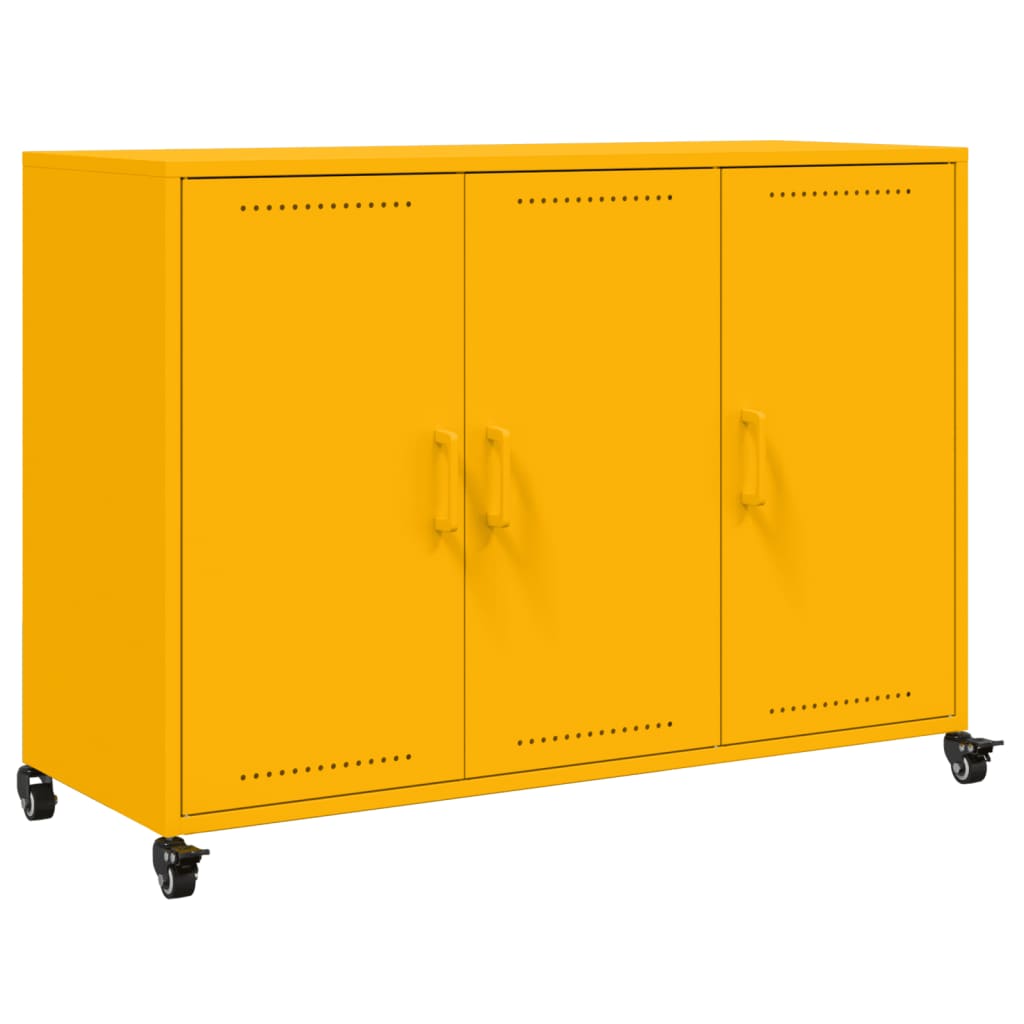 vidaXL Sideboard Mustard Yellow 100,5x39x72 cm Steel