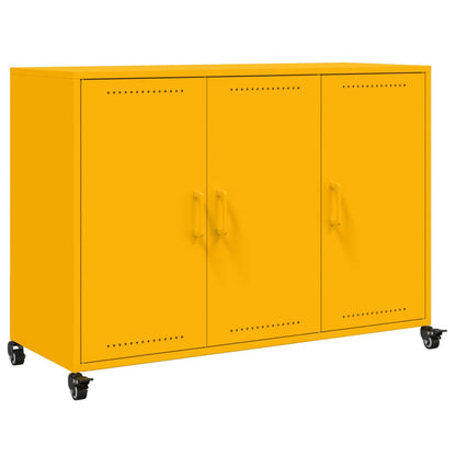 vidaXL Sideboard Mustard Yellow 100,5x39x72 cm Steel