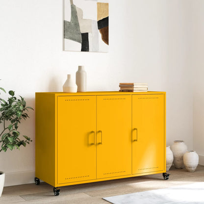 vidaXL Sideboard Mustard Yellow 100,5x39x72 cm Steel