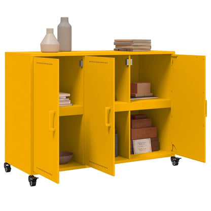vidaXL Sideboard Mustard Yellow 100,5x39x72 cm Steel