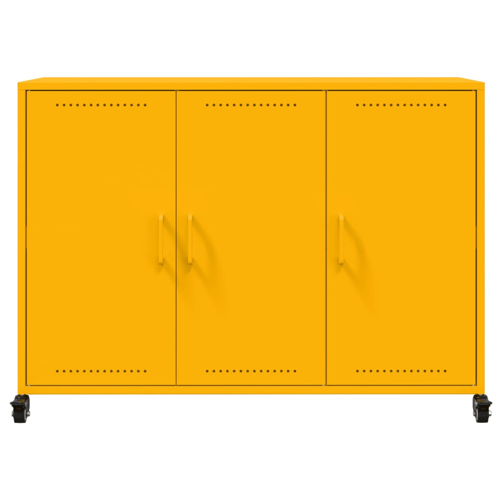 vidaXL Sideboard Mustard Yellow 100,5x39x72 cm Steel