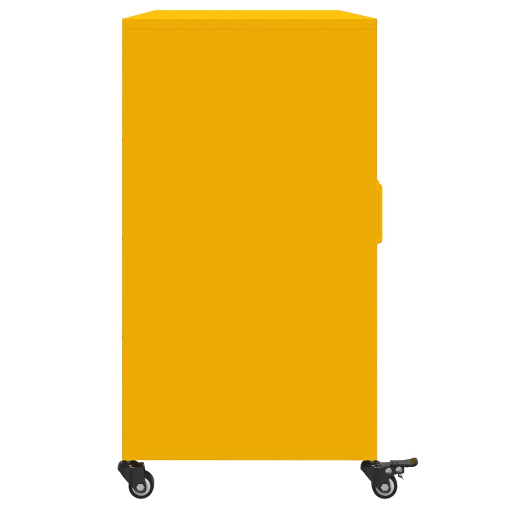 vidaXL Sideboard Mustard Yellow 100,5x39x72 cm Steel