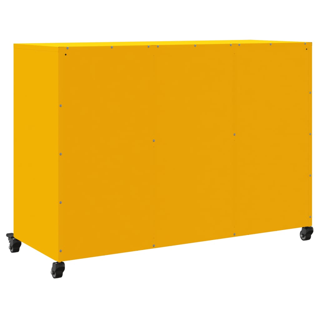 vidaXL Sideboard Mustard Yellow 100,5x39x72 cm Steel