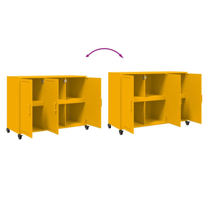 vidaXL Sideboard Mustard Yellow 100,5x39x72 cm Steel