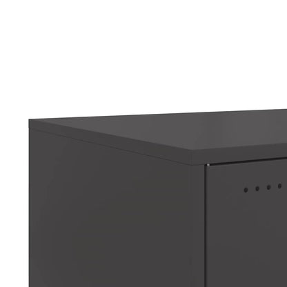 vidaXL Coffee Table | Black | Cold-rolled steel | Medium | Lockable wheels