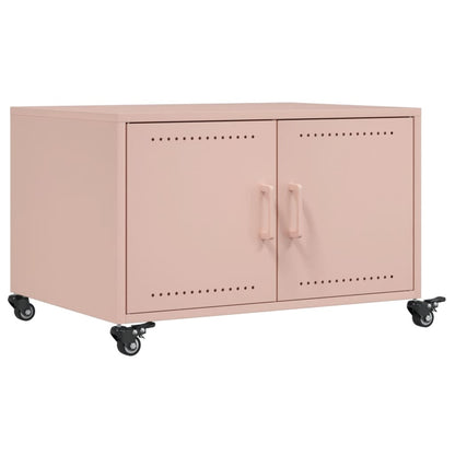 vidaXL Coffee Table Pink 68x50x43,5 cm Steel