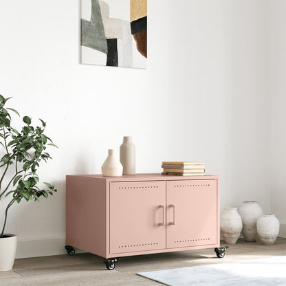 vidaXL Coffee Table Pink 68x50x43,5 cm Steel