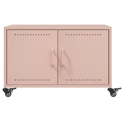 vidaXL Coffee Table Pink 68x50x43,5 cm Steel