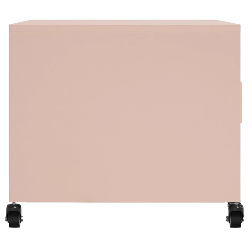 vidaXL Coffee Table Pink 68x50x43,5 cm Steel