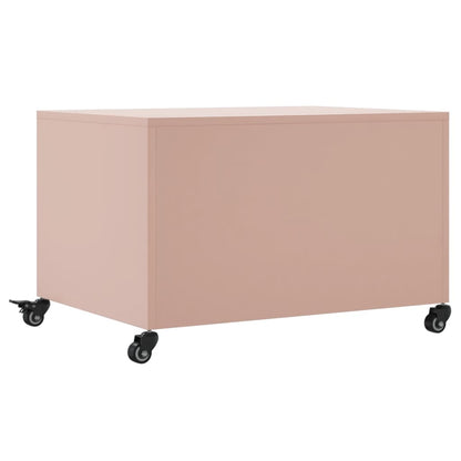 vidaXL Coffee Table Pink 68x50x43,5 cm Steel
