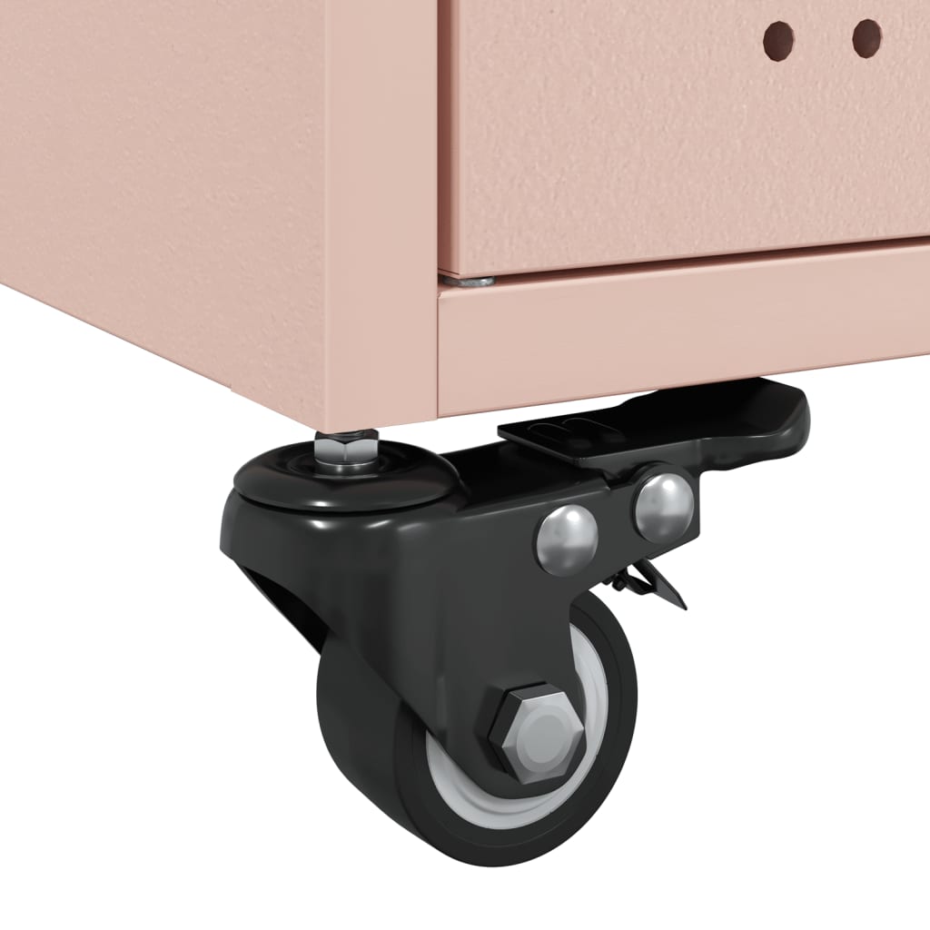 vidaXL Coffee Table Pink 68x50x43.5 cm Steel