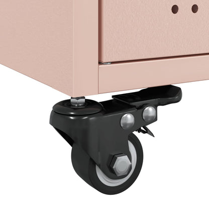 vidaXL Coffee Table Pink 68x50x43.5 cm Steel