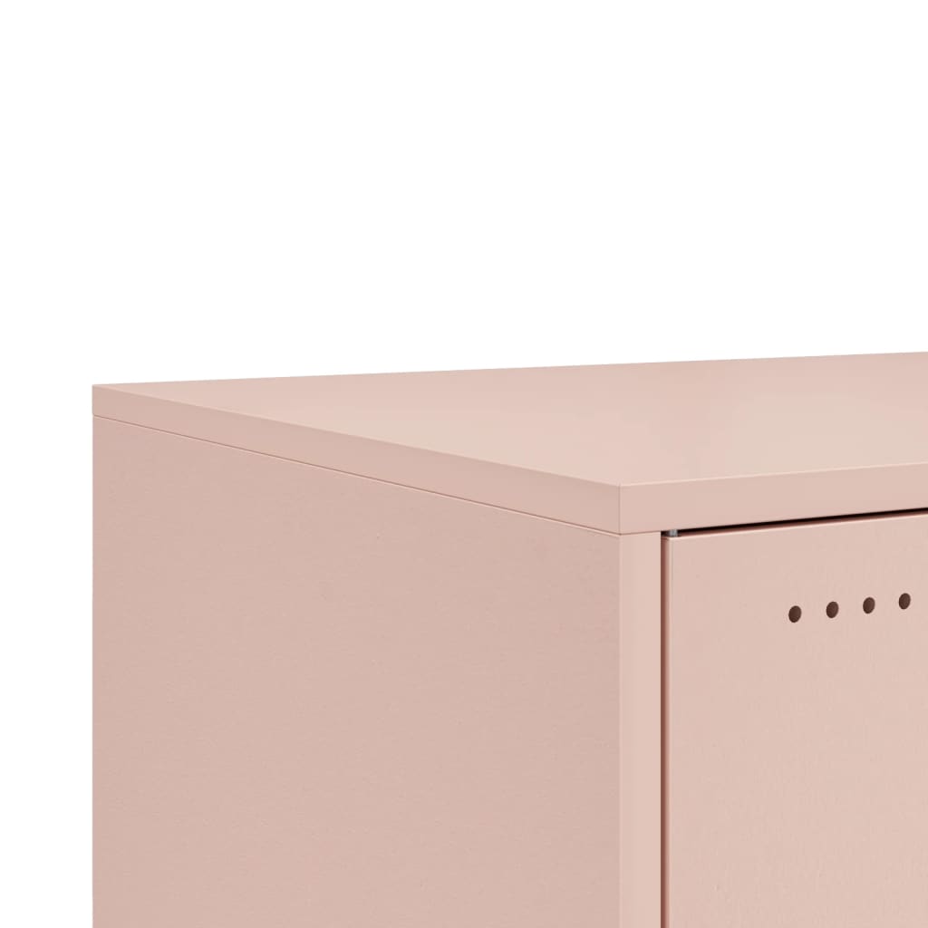 vidaXL Coffee Table Pink 68x50x43.5 cm Steel