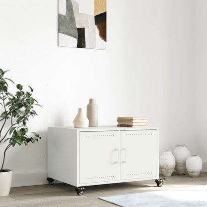 vidaXL Coffee Table White 68x50x43.5 cm Steel