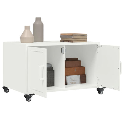 vidaXL Coffee Table White 68x50x43.5 cm Steel
