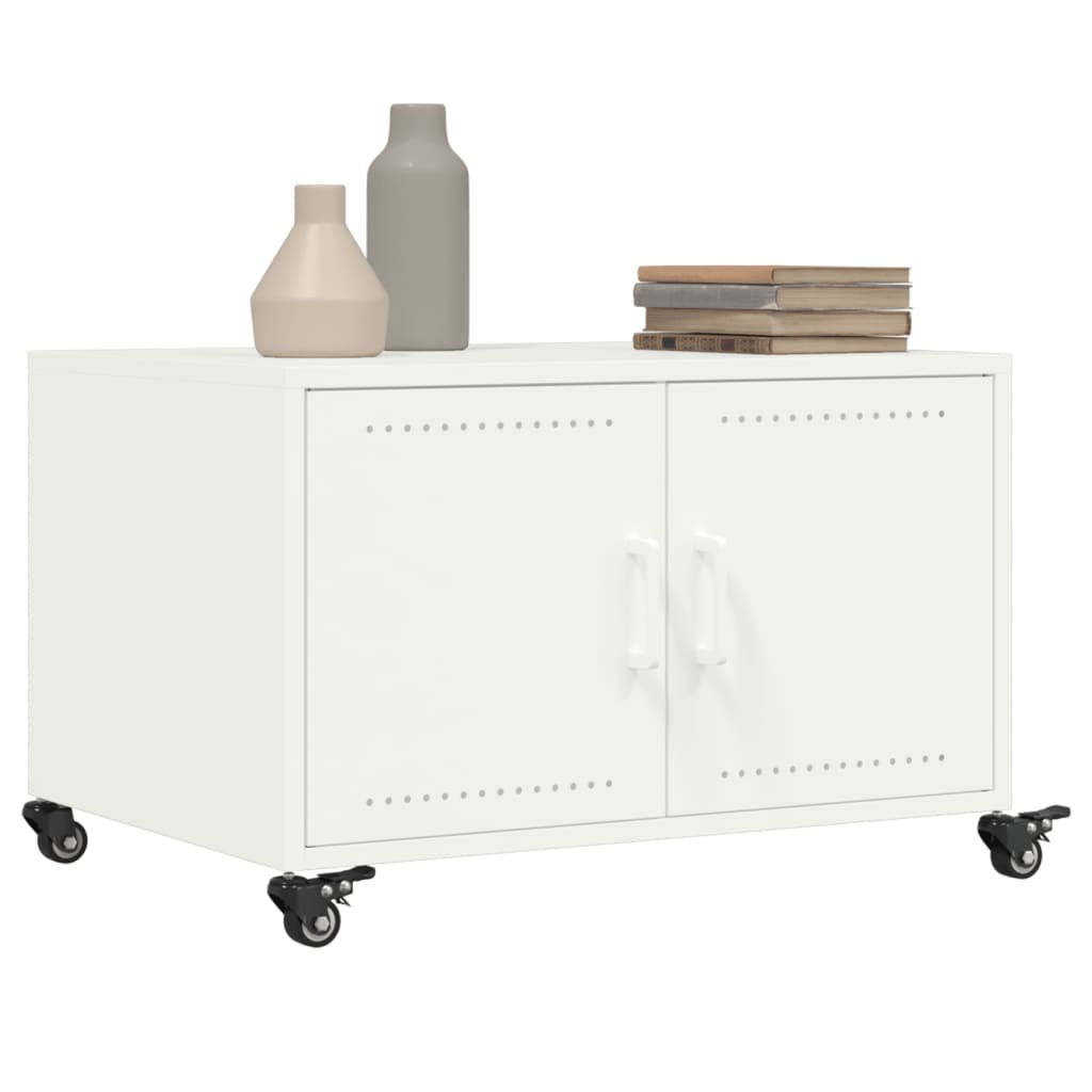 vidaXL Coffee Table White 68x50x43.5 cm Steel