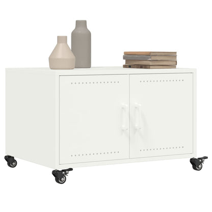 vidaXL Coffee Table White 68x50x43.5 cm Steel