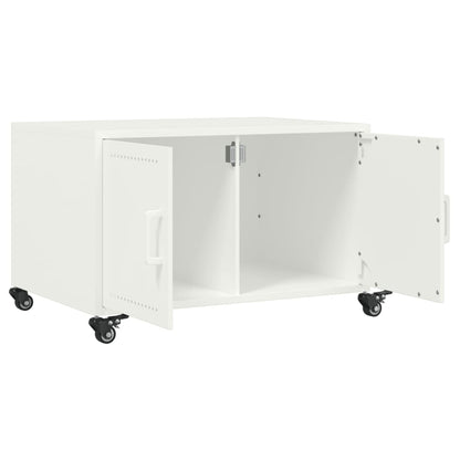 vidaXL Coffee Table White 68x50x43.5 cm Steel