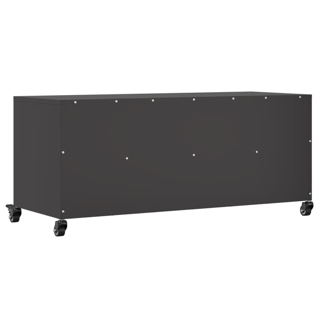 vidaXL TV Cabinet Black 100.5x39x43.5 cm Steel